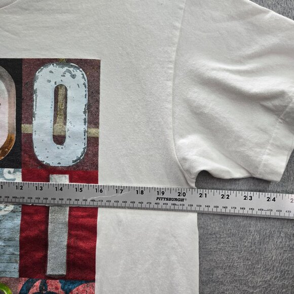 Cookies Men Shirt L White Graphic Print Coolest Letters Short Sleeve - Picture 3 of 7